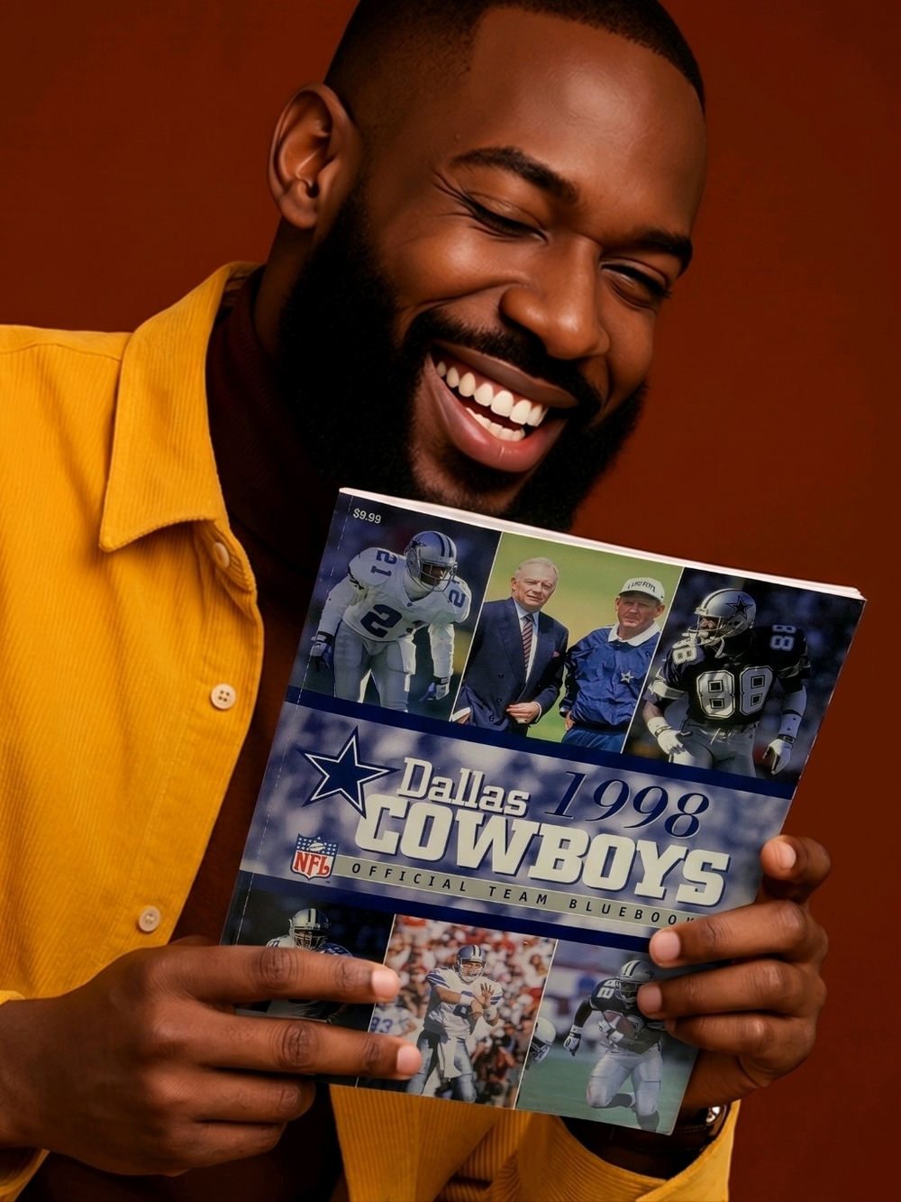 📣 Vintage NFL 🏈 1998 Dallas Cowboys ⭐ Blue & Silver Official Team Bluebook 🎁